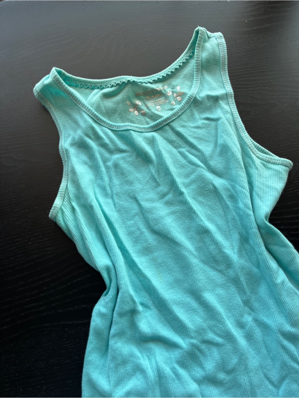 Mossimo Supply Co. Aqua Ribbed Tank Top - Picture 3 of 15